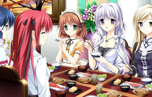 Stay, girls, anime, art, friend, lunch, otome ga tsumu let koi no canvas