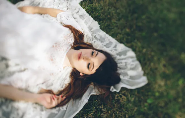 Picture girl, dress, the bride