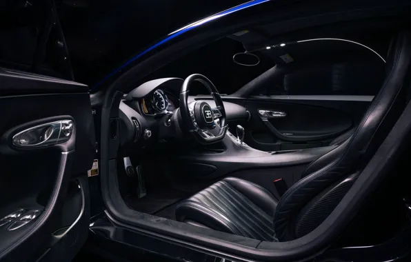 Bugatti, Chiron, car interior, Bugatti Chiron