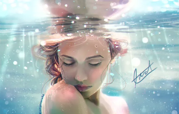 Picture water, girl, to fizzypopcake