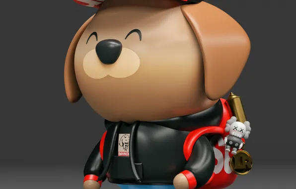 Toy, cap, backpack, dog, ChocoToy