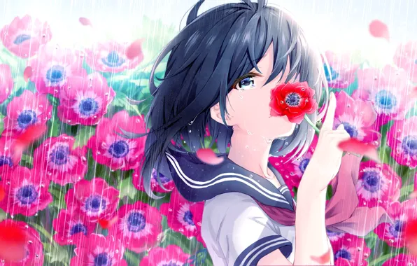 Flowers, Maki, Girl, haru (re ilust)