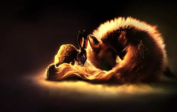 Rabbit, Fox, by Amphispiza