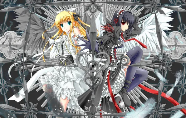 Girl, wings, cell, art, shouyan