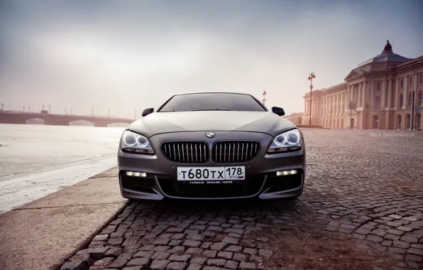 Car, machine, auto, bridge, city, fog, race, bmw