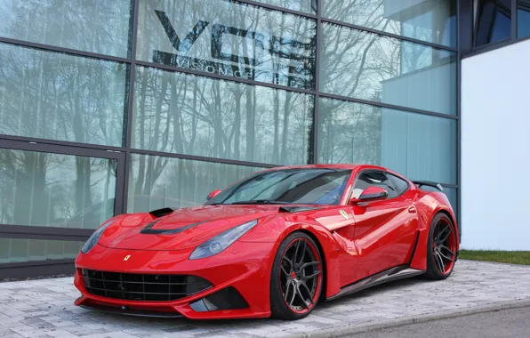 Picture Ferrari, red, Berlinetta, F12, vos