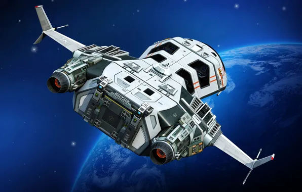 Planet, Flight, Stars, The spaceplane
