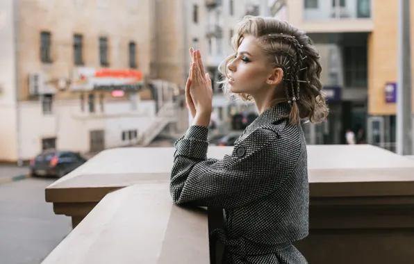 Picture girl, hairstyle, profile, Milena, Igor Kondakov