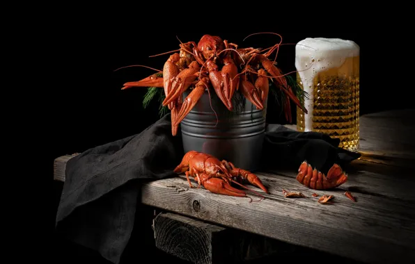 Beer, cancers, crawfish with beer
