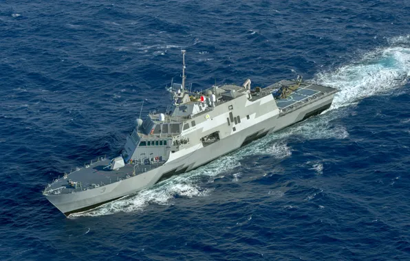 Ship, combat, intertidal, USS Fort Worth