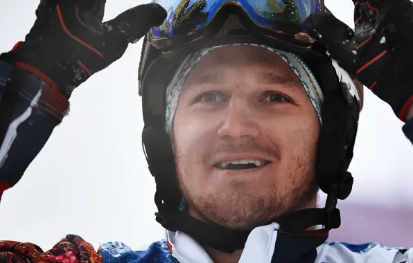 Smile, Russia, snowboarder, Sochi 2014, silver medalist, snowboardcross, the Olympic games, Nikolay Olyunin