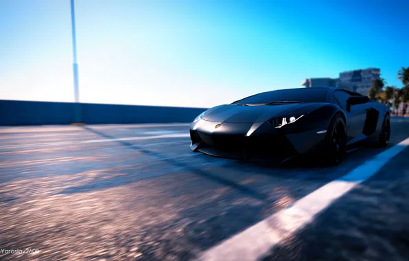 Game, car, Lamborghini, Lamborghini aventador, black edition, Lamborgini Aventador, The Crew 2