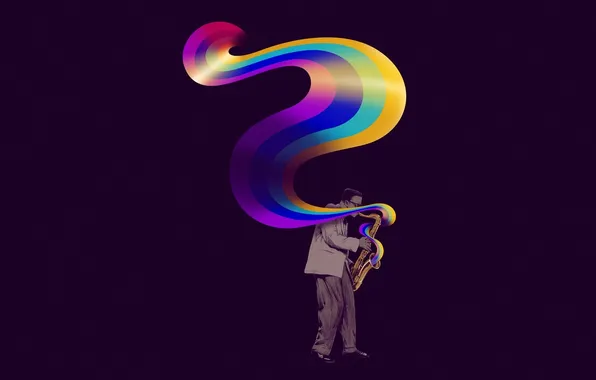 Picture Music, Rainbow, Rainbow, Saxophone, Music, Musician, Mathiole, Matheus Lopes Castro