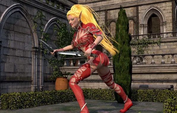 Girl, fantasy, elf
