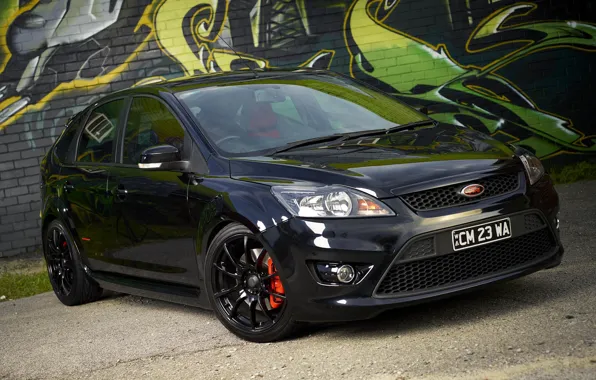 Picture Ford, Focus, black, graffity