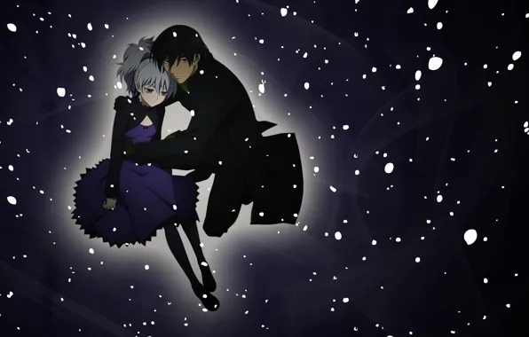 Anime, art, pair, Yin, Darker than black, Hey