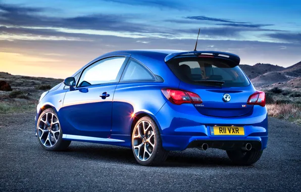 Auto, blue, Vauxhall, Corsa