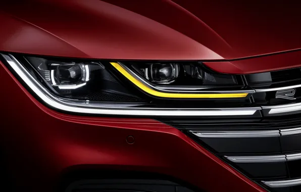 Picture light, red, Volkswagen, R-Line, liftback, 2020, Arteon