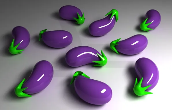 Purple, reflection, 3-D, eggplant