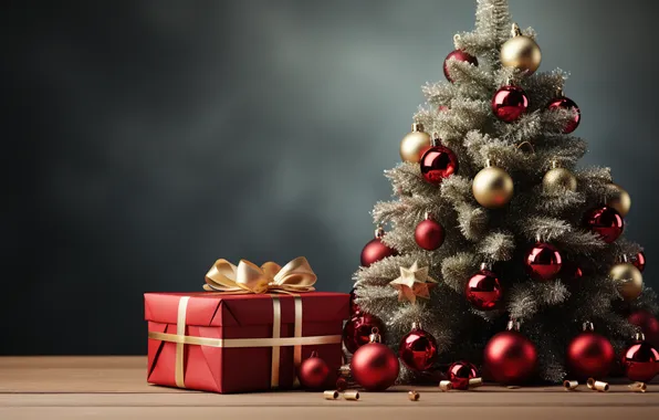 Tree, Christmas, gifts, New year, Christmas, tree, decoration, gift boxes