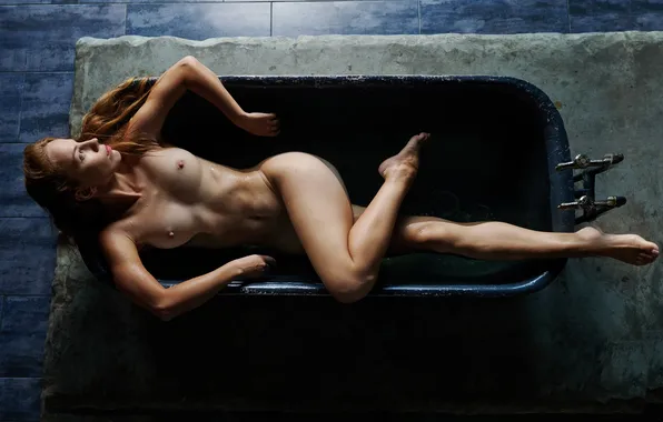 Chest, girl, pose, body, hands, bath, legs, Gene Oryx