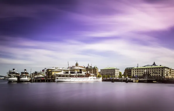 The city, ships, Sweden, promenade, Vastra Gotaland, Nordstaden, Gothenburg, Sweden SE