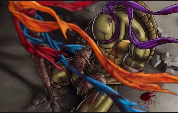 Fiction, hero, Teenage mutant ninja turtles, donatello