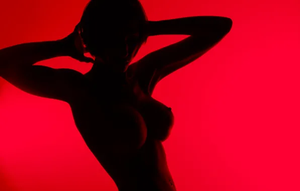 Chest, girl, face, background, body, figure, silhouette