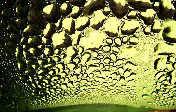 Glass, water, green