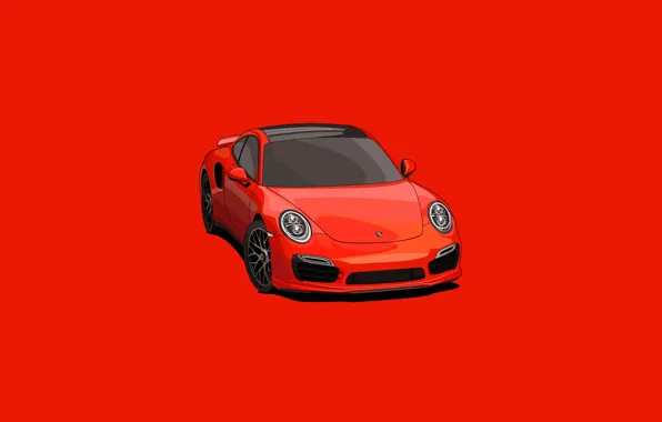 Picture machine, auto, red, minimalism, 911, Porsche, red, auto