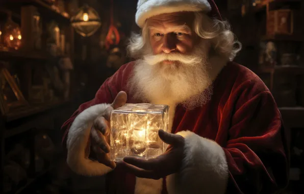 Christmas, New year, Santa Claus, Santa Claus, AI art, neural network