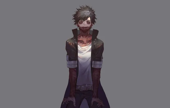 Background, guy, scars, My hero Academy, Boku No Hero Academy