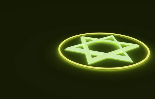 Picture light, emblem, the star of David, hexagram