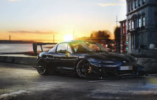 Mazda, Front, Black, Time, Tuning, MX-5, Attack