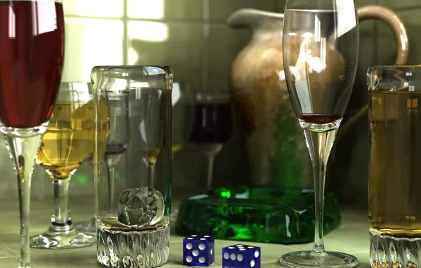 Style, glass, wine