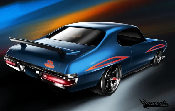 Auto, Figure, Machine, Art, Pontiac, GTO, 1970, Pontiac GTO