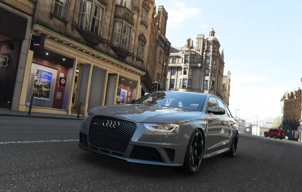 Audi, Street, Grey, England, Road, RS4, Audi RS4