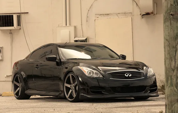 Black, Infiniti, black, infiniti, the front part, G37, G-Series