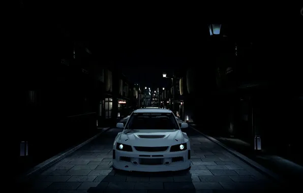Picture night, game, city, tuning, Japan, lights, Machine, wide