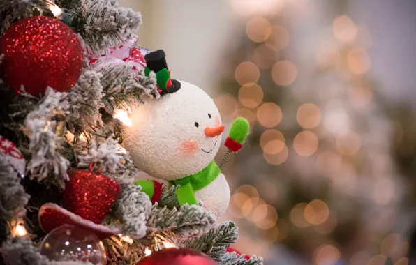 Toy, new year, Christmas, snowman, christmas, merry christmas