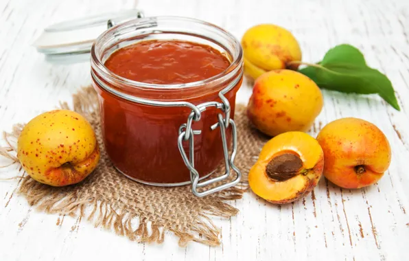 Picture Bank, jam, apricots