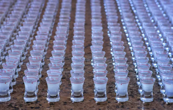 Table, background, glasses