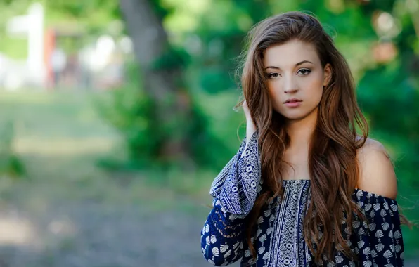 Picture look, face, background, hair, brown hair, rose