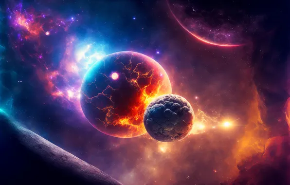 Space, universe, stars, planets