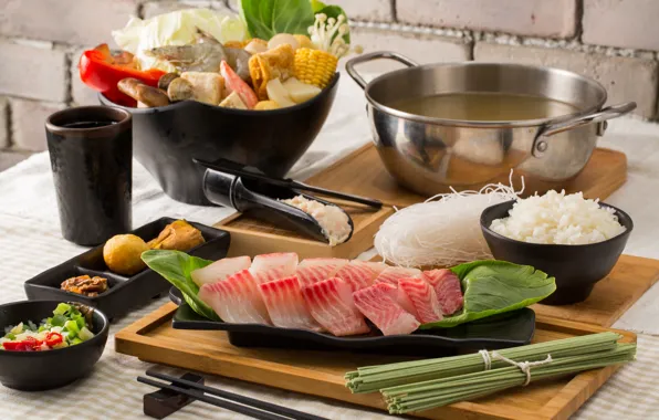 Fish, soup, figure, cuts