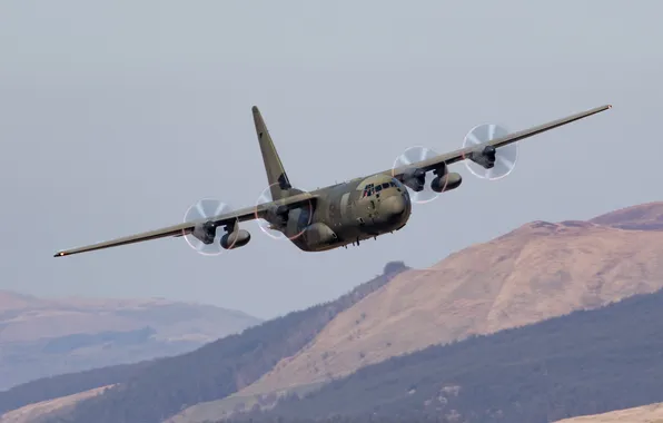 Picture flight, the plane, military transport, Super Hercules, C-130J