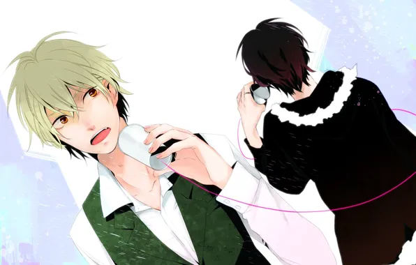 Guys, Cup, radio, Durarara, Durarara, Of Izaya Orihara, Heiwajima Shizuo