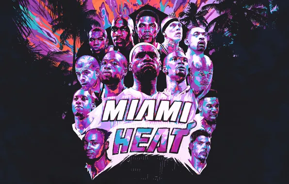 Picture Miami, Sport, Team, Basketball, Miami, NBA, Heat, Hit