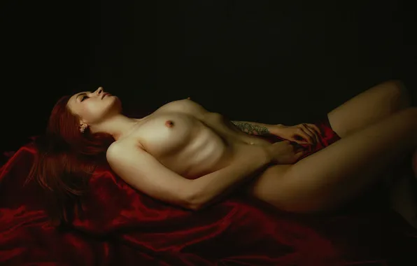 Chest, girl, pose, model, naked, body, makeup, figure