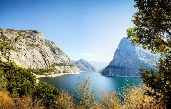 Picture landscape, mountains, nature, lake, Park, photo, USA, Yosemite